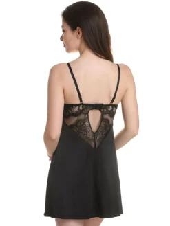 Shirt Mit Spitze^Prelude Babydoll VALSE CRYSTAL Kleid von Milano eisblau oder schwarz