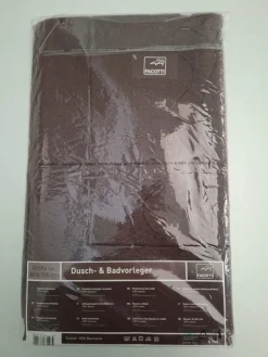 Bad Und Sauna^Facotti Badvorleger Baumwolle Frottee schokobraun ca. 60x100 cm von schokobraun mit eingewebtem Muster