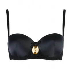 Alle Bhs^Escora Balconett-BH ELISABETH mit Kristall-Medaillon von schwarz