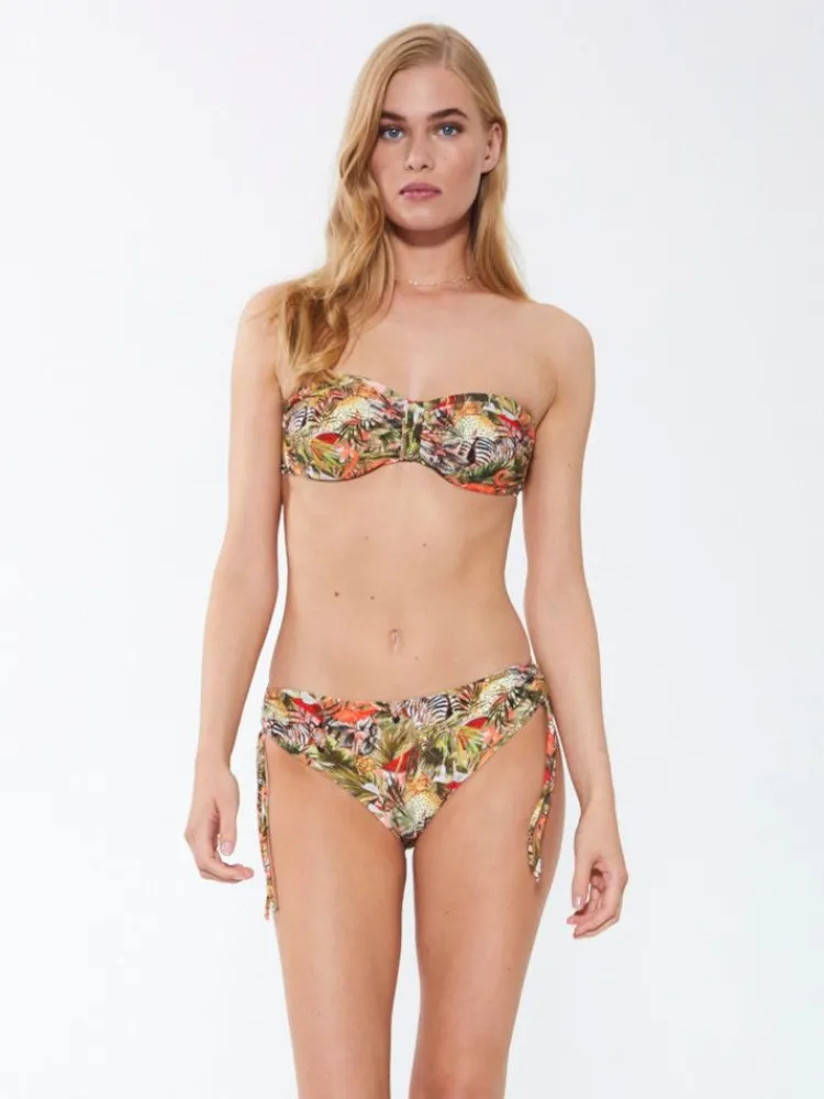 Badeanzug & Bikini^Fu00fcrstenberg Bandeau Bikini ZEBRA IN PARADISE apricot-grün von Fürstenberg apricot mit grün