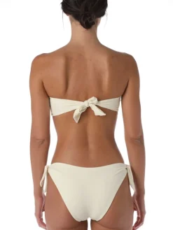 Badeanzug & Bikini^Ritratti Bandeau-Bikini SABA von Mare weiss mit grün