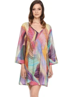 Strandkleider & Sommerkleider|Kaftan, Tunika & Pareo^Gattina Baumwolle Batist Tunika JETTE bunt von