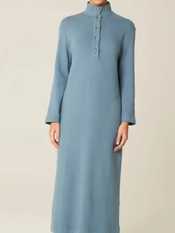 Lounge-Wear|Kleider^Pluto Baumwolle Loungewear Kleid BARTE von rauchblau
