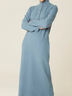 Lounge-Wear|Kleider^Pluto Baumwolle Loungewear Kleid BARTE von rauchblau