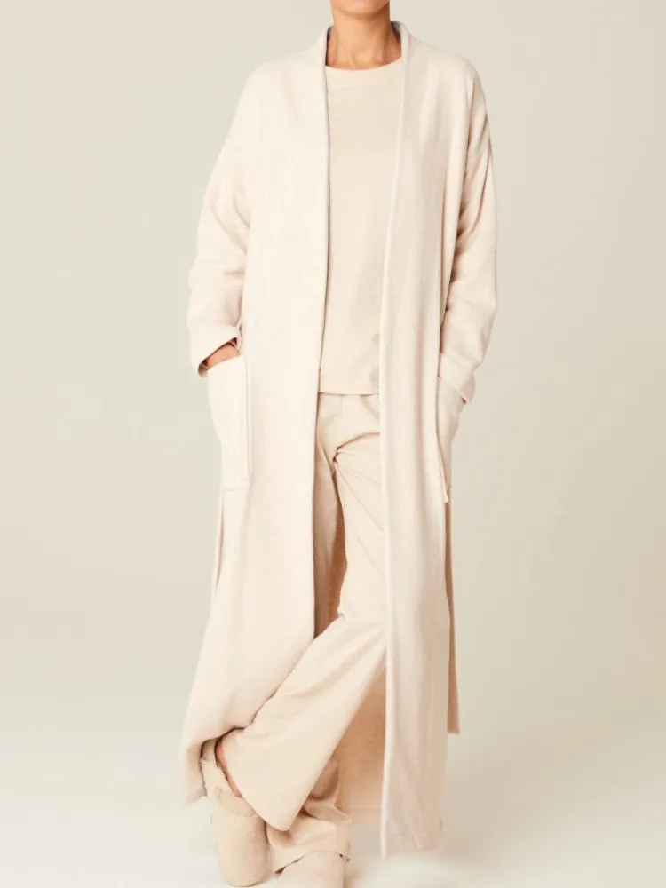 Lounge-Wear|Hausmantel (Warm)^Pluto Baumwolle Morgenmantel BENITA von beige meliert