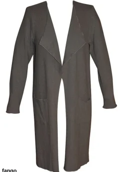 Lounge-Wear|Hausmantel (Warm)^Gattina Baumwollmix Morgenmantel CASUAL kuschelig von fango-grau oder cremeweiß