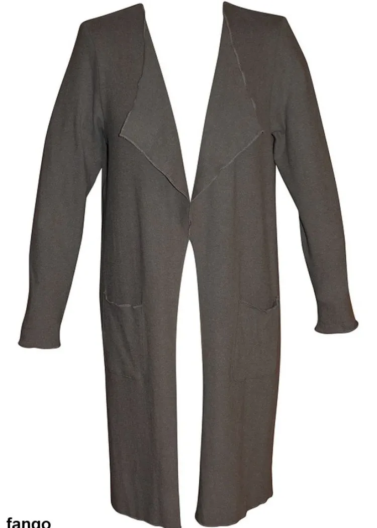 Lounge-Wear|Hausmantel (Warm)^Gattina Baumwollmix Morgenmantel CASUAL warm von fango-grau