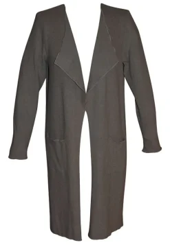 Lounge-Wear|Hausmantel (Warm)^Gattina Baumwollmix Morgenmantel CASUAL warm von fango-grau