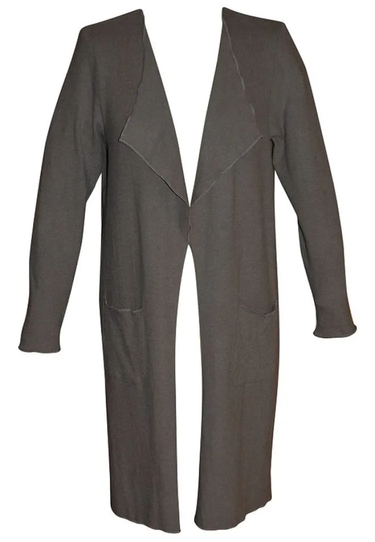 Lounge-Wear|Hausmantel (Warm)^Gattina Baumwollmix Morgenmantel CASUAL warm von fango-grau