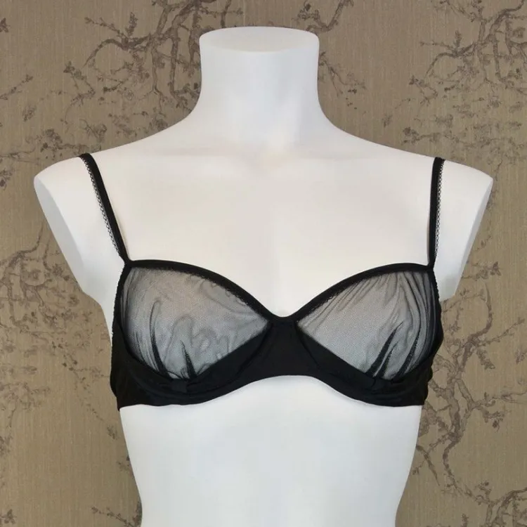 Alle Bhs^Shell Belle Couture Bügel-BH mit Seide BEAU BRA schwarz C-Cup von schwarz oder champagner