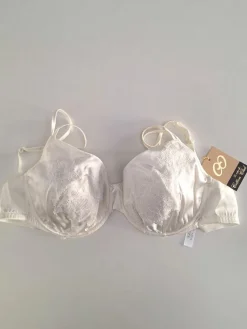 Alle Bhs^Cotton Club Bügel-BH PLATINO mit Seide von champagner-weiß oder silber (grigio)