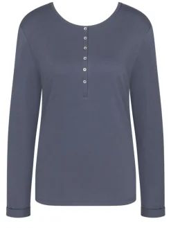 Langarm^Triumph Bio-Baumwolle Langarm Shirt LOUNGE ME COTTON von