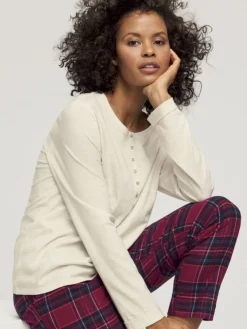 Langarm^Triumph Bio-Baumwolle Langarm Shirt LOUNGE ME COTTON von