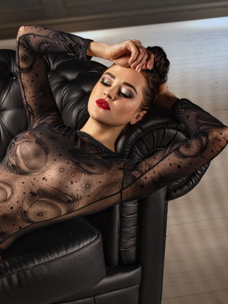 Alle Bodys^RCrescentini Body ANIMUS in von schwarz