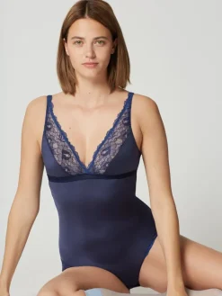 Alle Bodys^Maison Lejaby Body SHADE von beige mit Blumenspitze