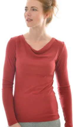 Shirts Mit Seide|Langarm^Alkena Bourette Seide WASSERFALL SHIRT von