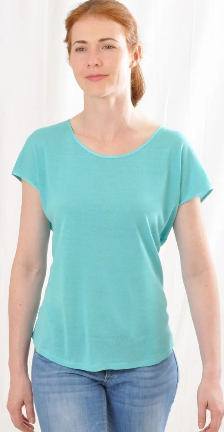T-Shirt|Shirts Mit Seide^Alkena Bourette Seidenmix Sommer T-SHIRT uni von