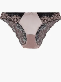 Alle Slips|Alle Unterteile^Aubade Brasiliana Slip FEMME GLAMOUR altrosa-schwarz von mit Seide altrosa mit schwarz