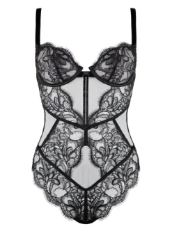 Shirt Mit Spitze|Alle Bodys^Prelude Brazilian Bügel Body VALSE CRYSTAL von Milano eisblau oder schwarz