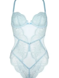 Shirt Mit Spitze|Alle Bodys^Prelude Brazilian Bügel Body VALSE CRYSTAL von Milano eisblau oder schwarz