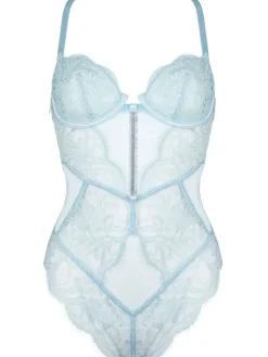 Shirt Mit Spitze|Alle Bodys^Prelude Brazilian Bügel Body VALSE CRYSTAL von Milano schwarz oder eisblau