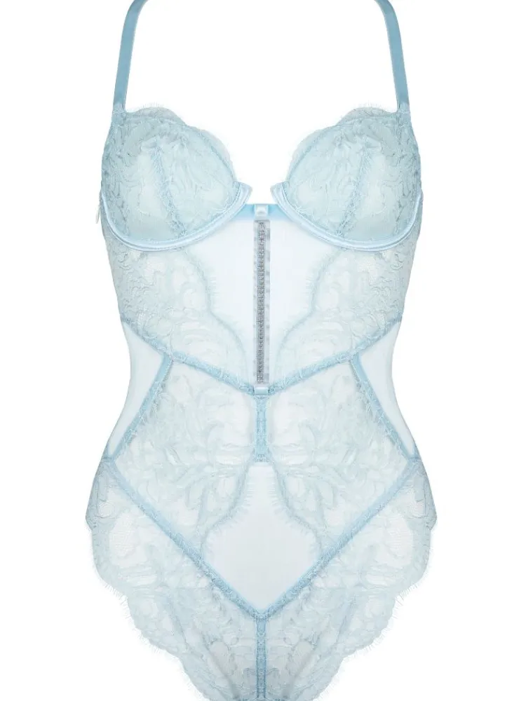 Shirt Mit Spitze|Alle Bodys^Prelude Brazilian Bügel Body VALSE CRYSTAL von Milano schwarz oder eisblau