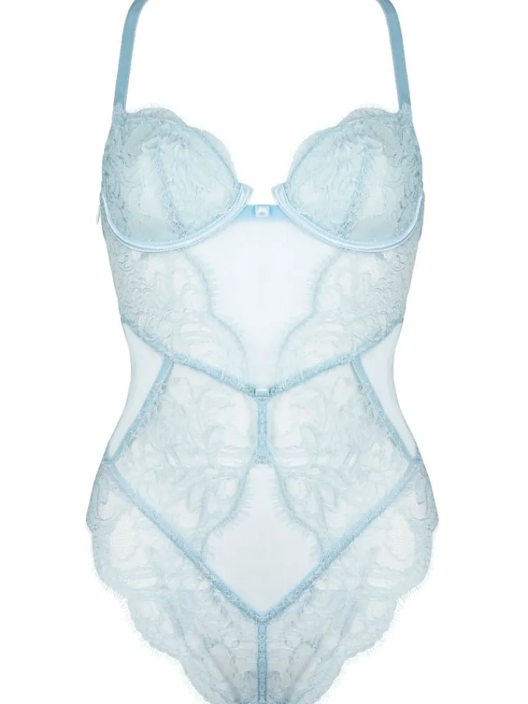 Shirt Mit Spitze|Alle Bodys^Prelude Brazilian Bügel Body VALSE CRYSTAL von Milano schwarz oder eisblau