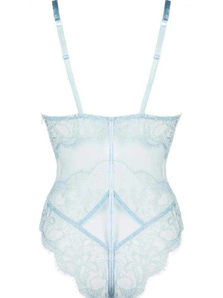 Shirt Mit Spitze|Alle Bodys^Prelude Brazilian Bügel Body VALSE CRYSTAL von Milano schwarz oder eisblau