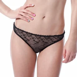 Alle Strings|Alle Slips^Mimi Holliday Brazilian- String mit Seidenschleife ZOOM schwarz-rot von schwarz und rot