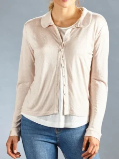 Freizeit- & Reisekleidung|Strickjacken & -Mäntel^Kokon Zwo Cardigan CINDA mit Seide und Leinen