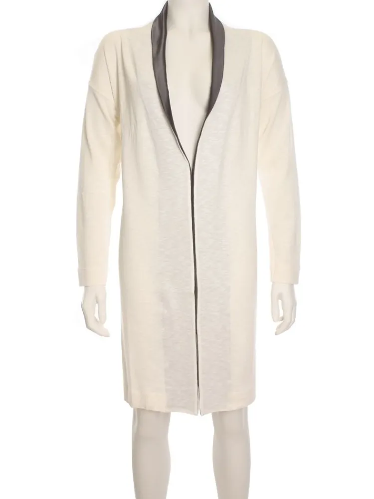 Lounge-Wear|Strickjacken & -Mäntel^Cotton Club Cardigan SYNGONIUM Feinstrick von mit Viscose bordeaux oder champagner