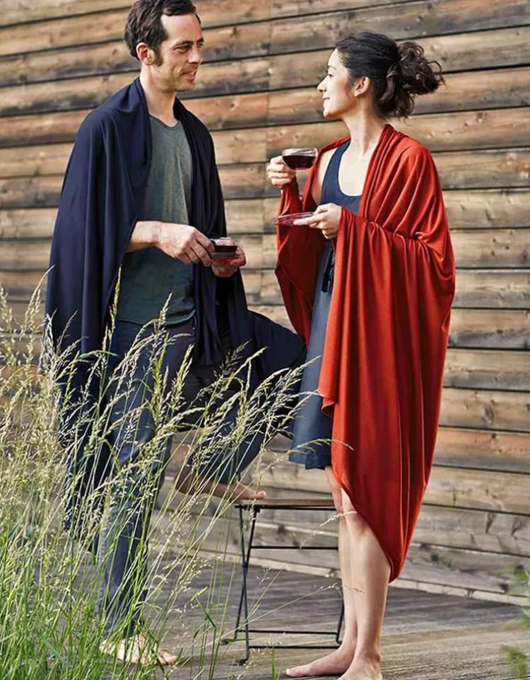 Seidenschlafsack|Sofadecken & Plaids^Cocoon ® Reise Plaid aus Merino Wolle und Seide 140 x 180 cm