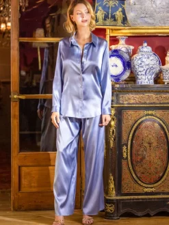 Lounge-Wear|Seidenpyjama^Marjolaine Damen Seidenpyjama OXANA Stretchseide