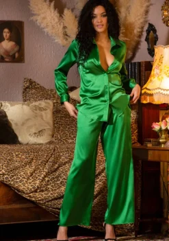 Lounge-Wear|Seidenpyjama^Marjolaine Damen Seidenpyjama OXANA Stretchseide