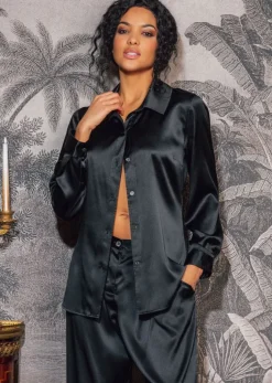 Lounge-Wear|Seidenpyjama^Marjolaine Damen Seidenpyjama OXANA Stretchseide