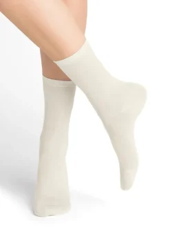 Söckchen & Kniestrümpfe^Bleuforu00eat Damen Seidensocken mit 91% Seide uni von Bleuforêt schwarz oder naturweiss