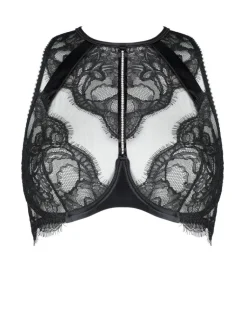 Alle Bhs^Prelude Fantasy Bra VALSE CRYSTAL Spitze von Milano schwarz und eisblau