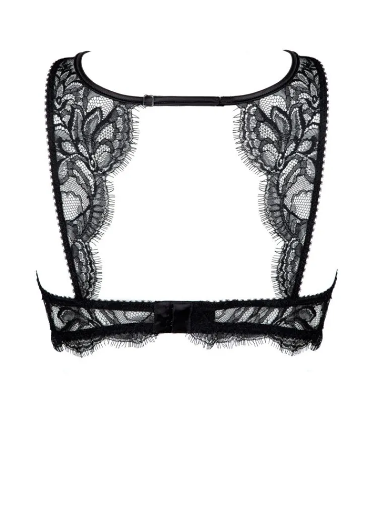Alle Bhs^Prelude Fantasy Bra VALSE CRYSTAL Spitze von Milano schwarz und eisblau