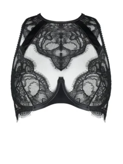 Alle Bhs^Prelude Fantasy Bra VALSE CRYSTAL Spitze von Milano schwarz und eisblau