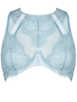 Alle Bhs^Prelude Fantasy Bra VALSE CRYSTAL Spitze von Milano schwarz und eisblau