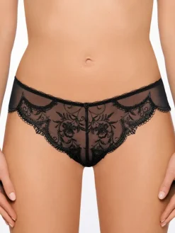 Alle Strings^Millesia Feiner Tüllspitze String CRAVACHE von perlmutt weiß oder schwarz