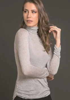 Mit Rollkragen|Langarm^Artimaglia Feines Voile ROLLKRAGEN SHIRT  mit Kaschmir von