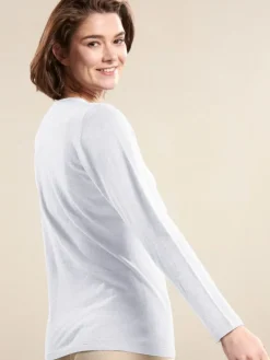 Lounge-Wear|Langarm^Kokon Zwo Feinstrick Pullover von mit Kaschmir hellgrau oder dunkelgrau