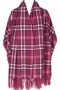 Tücher|Lounge-Wear^Triumph Fleece Tuch BLANKET PONCHO warm von himbeere-pink oder grau-rosa