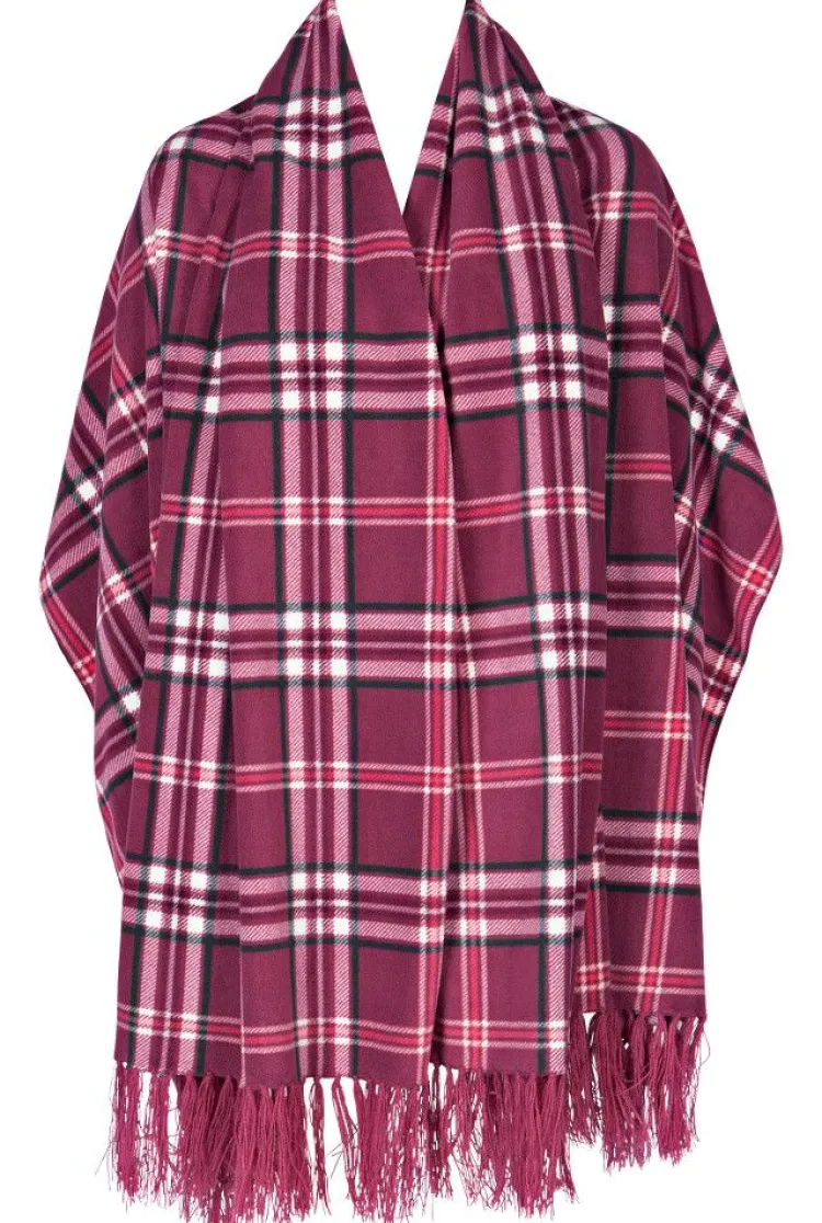 Tücher|Lounge-Wear^Triumph Fleece Tuch BLANKET PONCHO kuschelig von himbeere-pink oder grau-rosa