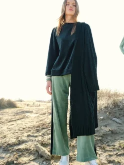 Freizeit- & Reisekleidung|Lounge-Wear^Chiara Fiorini Freizeitanzug NICKI Samt zweifarbig grün von dunkel-/ hellgrün Mischung