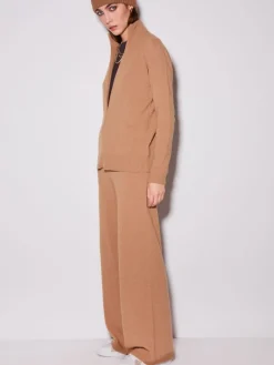 Lounge-Wear^Chiara Fiorini Gestrickte Lounge-Hose weit von mit Wolle und Kaschmir