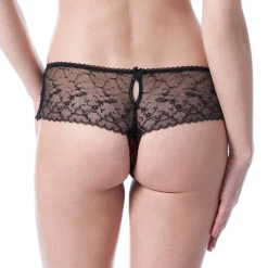 Alle Strings|Alle Unterteile^Mimi Holliday G-String aus Spitze mit Seide ZOOM schwarz-rot von schwarz und rot