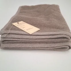 Bad Und Sauna^Aleta Handtuch Halbleinen Doubleface Frottee 50 x 70 cm von taupe mit grau Doubleface