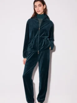 Lounge-Wear^Chiara Fiorini Hausanzug NICKI waldgrün zwei-teilig von dunkelgrün